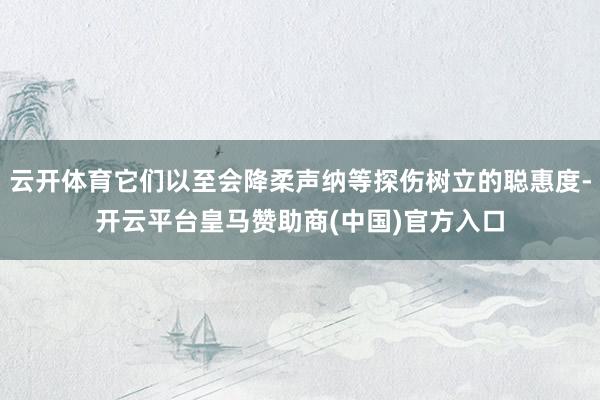 云开体育它们以至会降柔声纳等探伤树立的聪惠度-开云平台皇马赞助商(中国)官方入口