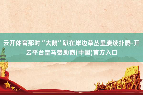 云开体育那时“大鹅”趴在岸边草丛里赓续扑腾-开云平台皇马赞助商(中国)官方入口