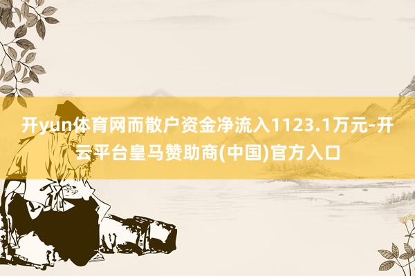 开yun体育网而散户资金净流入1123.1万元-开云平台皇马赞助商(中国)官方入口