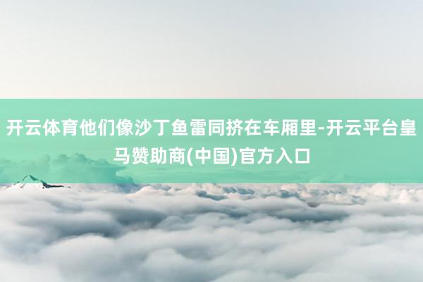 开云体育他们像沙丁鱼雷同挤在车厢里-开云平台皇马赞助商(中国)官方入口